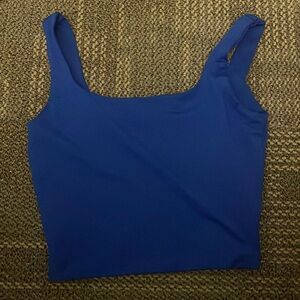 Blue cropped tank top